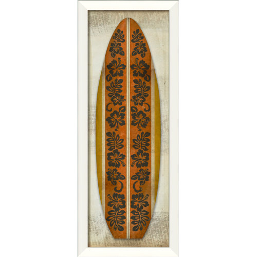The Artwork Factory Surfboard Framed Coastal On Paper Graphic Art Wayfair